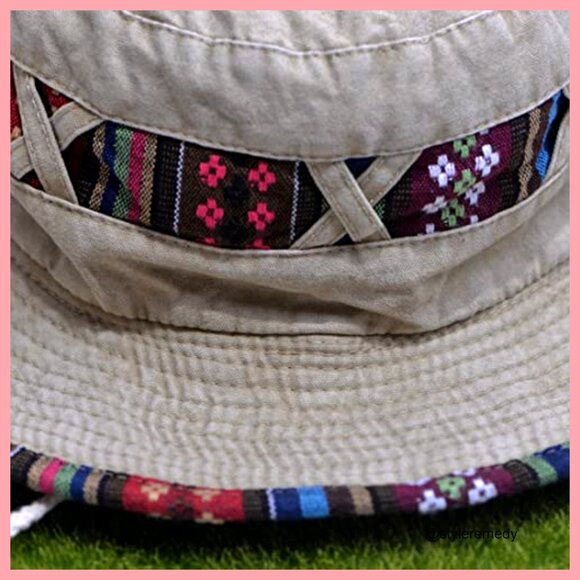 Pure Cotton Bucket Hat with UV Protection and Adjustable Fit main image 4